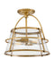 Myhouse Lighting Hinkley - 38111HB-HB - LED Semi-Flush Mount - Tournon - Heritage Brass