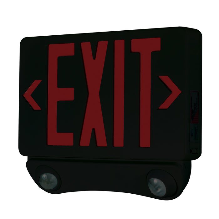Myhouse Lighting Nora Lighting - NEX-730-LED/RB - LED Combo , Adj LED Heads R - Exit - Black