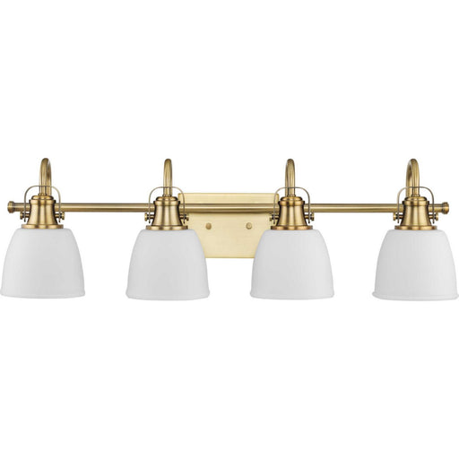 Myhouse Lighting Progress Lighting - P300429-163 - Four Light Vanity - Preston - Vintage Brass