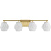 Myhouse Lighting Progress Lighting - P300433-191 - Four Light Vanity - Copeland - Brushed Gold