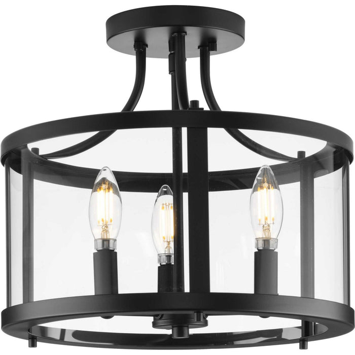 Myhouse Lighting Progress Lighting - P350231-31M - Three Light Semi Flush Mount - Gilliam - Matte Black