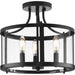 Myhouse Lighting Progress Lighting - P350231-31M - Three Light Semi Flush Mount - Gilliam - Matte Black