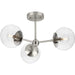 Myhouse Lighting Progress Lighting - P350235-009 - Three Light Flush Mount - Atwell - Brushed Nickel