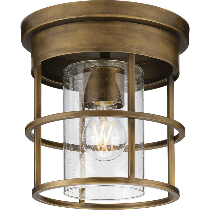 Myhouse Lighting Progress Lighting - P350236-196 - One Light Flush Mount - Burgess - Aged Bronze