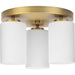 Myhouse Lighting Progress Lighting - P350238-163 - Three Light Flush Mount - Cofield - Vintage Brass