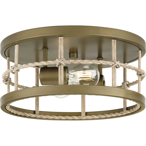 Myhouse Lighting Progress Lighting - P350241-161 - Two Light Flush Mount - Lattimore - Aged Brass