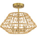 Myhouse Lighting Progress Lighting - P350246-163 - Three Light Flush Mount - Laila - Vintage Brass