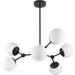 Myhouse Lighting Progress Lighting - P400308-31M - Six Light Chandelier - Haas - Matte Black