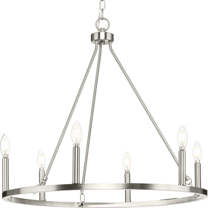 Myhouse Lighting Progress Lighting - P400313-009 - Six Light Chandelier - Gilliam - Brushed Nickel