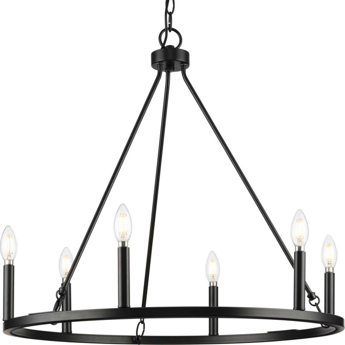 Myhouse Lighting Progress Lighting - P400313-31M - Six Light Chandelier - Gilliam - Matte Black