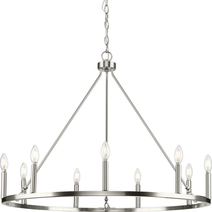 Myhouse Lighting Progress Lighting - P400314-009 - Nine Light Chandelier - Gilliam - Brushed Nickel