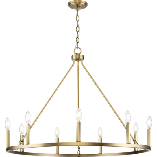 Myhouse Lighting Progress Lighting - P400314-163 - Nine Light Chandelier - Gilliam - Vintage Brass