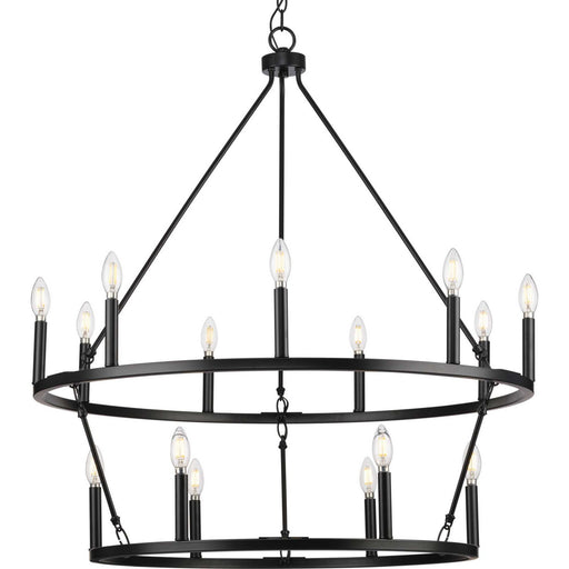 Myhouse Lighting Progress Lighting - P400315-31M - 15 Light Chandelier - Gilliam - Matte Black