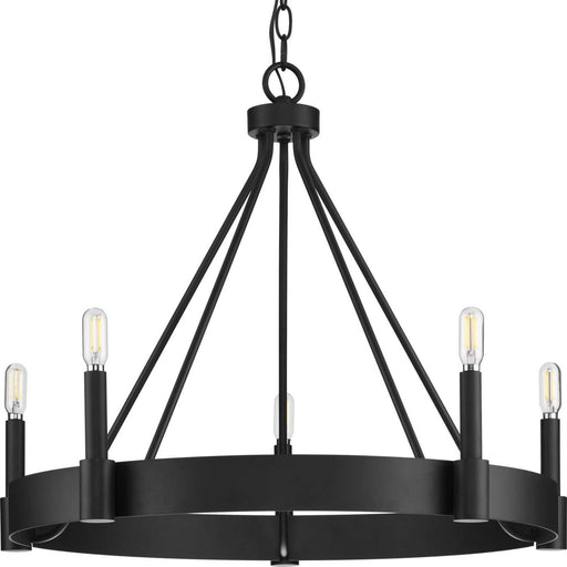 Myhouse Lighting Progress Lighting - P400318-31M - Five Light Chandelier - Breckenridge - Matte Black