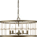 Myhouse Lighting Progress Lighting - P400320-161 - Five Light Chandelier - Lattimore - Aged Brass