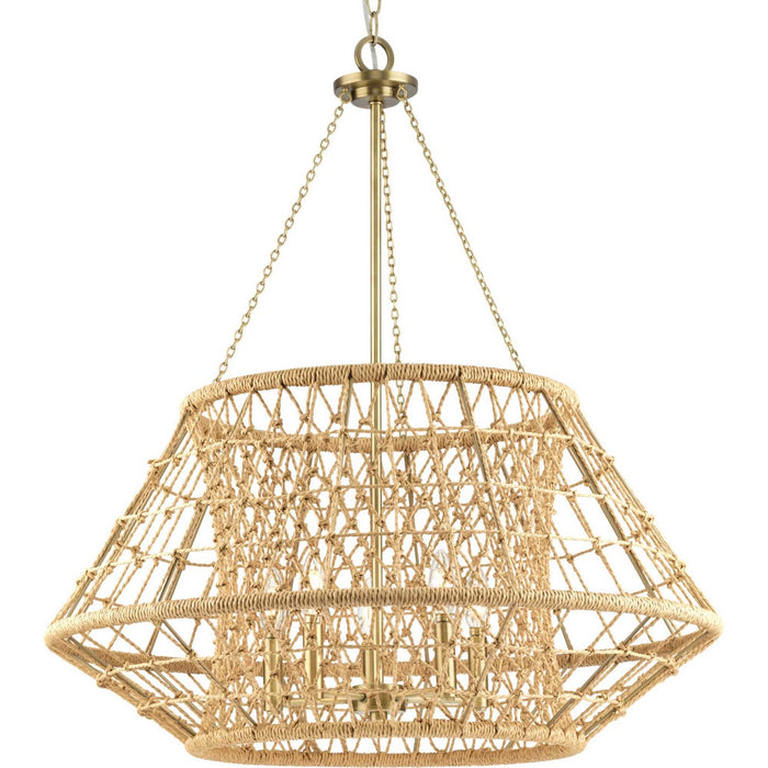 Myhouse Lighting Progress Lighting - P400324-163 - Five Light Chandelier - Laila - Vintage Brass