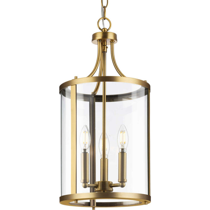 Myhouse Lighting Progress Lighting - P500390-163 - Three Light Hall & Foyer Light - Gilliam - Vintage Brass