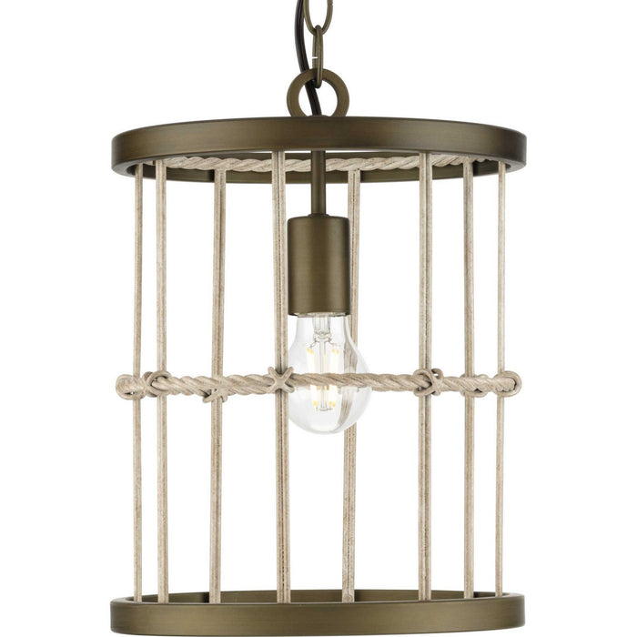 Myhouse Lighting Progress Lighting - P500417-161 - One Light Pendant - Lattimore - Aged Brass