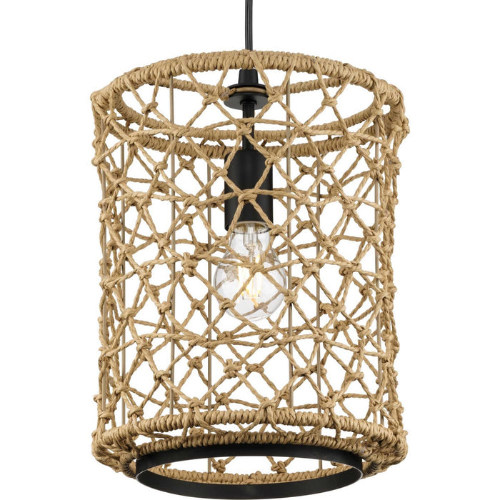 Myhouse Lighting Progress Lighting - P500419-31M - One Light Pendant - Chandra - Matte Black