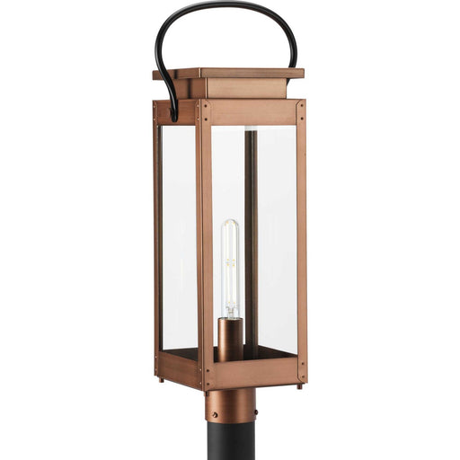 Myhouse Lighting Progress Lighting - P540046-169 - One Light Outdoor Post Lantern - Union Square - Antique Copper (Painted)