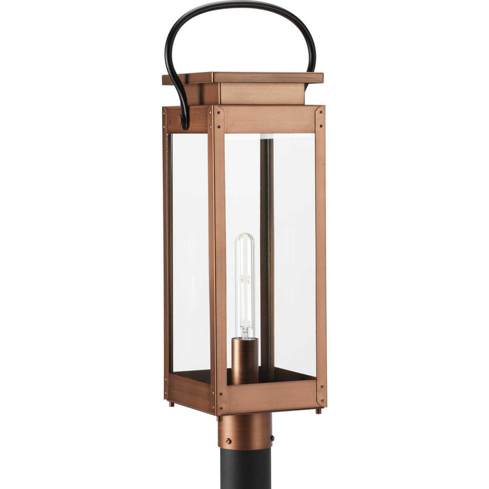 Myhouse Lighting Progress Lighting - P540046-169 - One Light Outdoor Post Lantern - Union Square - Antique Copper (Painted)