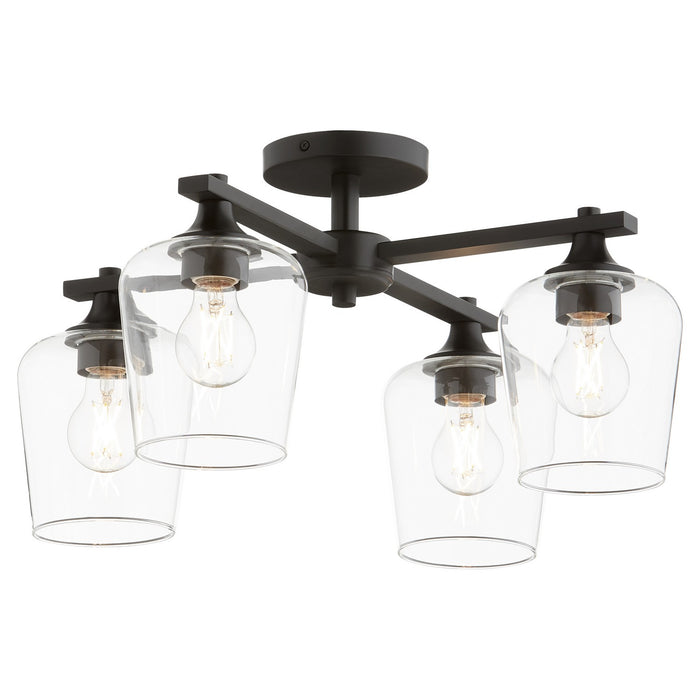 Myhouse Lighting Quorum - 358-4-59 - Four Light Ceiling Mount - Veno - Matte Black