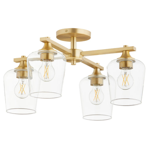 Myhouse Lighting Quorum - 358-4-80 - Four Light Ceiling Mount - Veno - Aged Brass