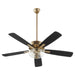 Myhouse Lighting Quorum - 4525-2280 - 52"Ceiling Fan - Ovation - Aged Brass