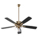 Myhouse Lighting Quorum - 4525-2380 - 52"Ceiling Fan - Ovation - Aged Brass