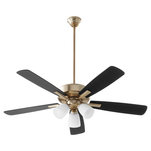 Myhouse Lighting Quorum - 4525-380 - 52"Ceiling Fan - Ovation - Aged Brass