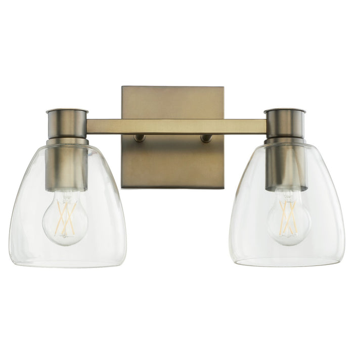 Myhouse Lighting Quorum - 515-2-81 - Two Light Vanity - Relo - Dark Brass