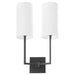 Myhouse Lighting Quorum - 5174-259 - Two Light Wall Mount - Merrick - Matte Black