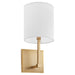 Myhouse Lighting Quorum - 5377-1-80 - One Light Wall Mount - BOLERO - Aged Brass w/ White Linen