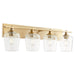 Myhouse Lighting Quorum - 558-4-80 - Four Light Vanity - Veno - Aged Brass