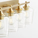 Myhouse Lighting Quorum - 558-4-80 - Four Light Vanity - Veno - Aged Brass