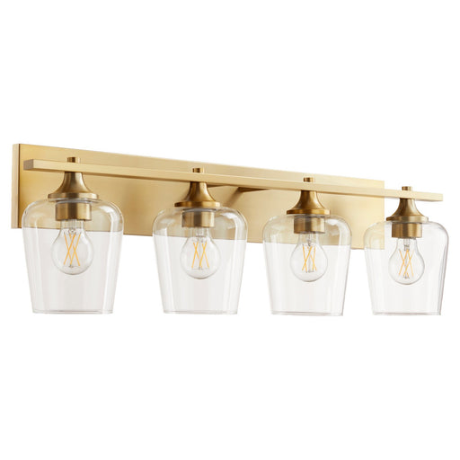 Myhouse Lighting Quorum - 558-4-80 - Four Light Vanity - Veno - Aged Brass