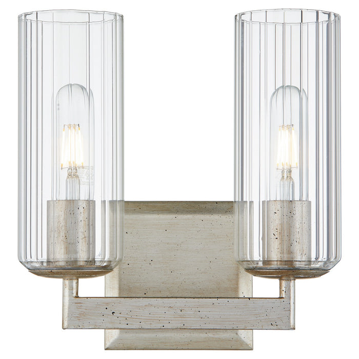 Myhouse Lighting Quorum - 574-2-60 - Two Light Vanity - Merrick - Aged Silver Leaf