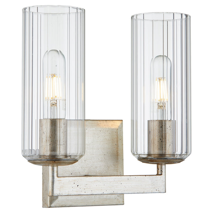 Myhouse Lighting Quorum - 574-2-60 - Two Light Vanity - Merrick - Aged Silver Leaf