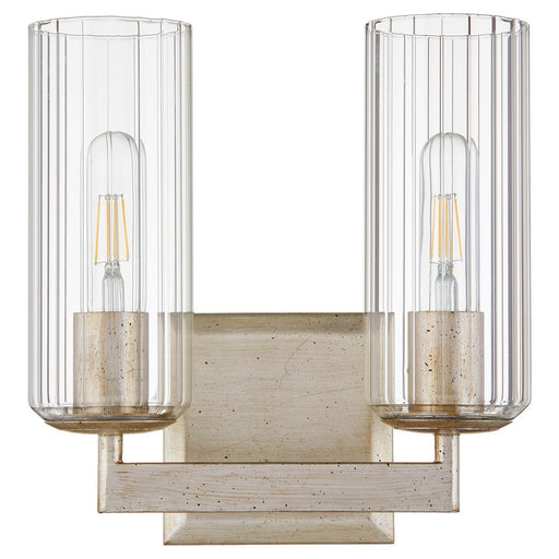 Myhouse Lighting Quorum - 574-2-60 - Two Light Vanity - Merrick - Aged Silver Leaf