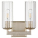 Myhouse Lighting Quorum - 574-2-60 - Two Light Vanity - Merrick - Aged Silver Leaf