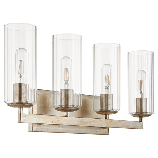 Myhouse Lighting Quorum - 574-4-60 - Four Light Vanity - Merrick - Aged Silver Leaf