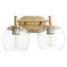 Myhouse Lighting Quorum - 578-2-80 - Two Light Vanity - Lyon - Aged Brass