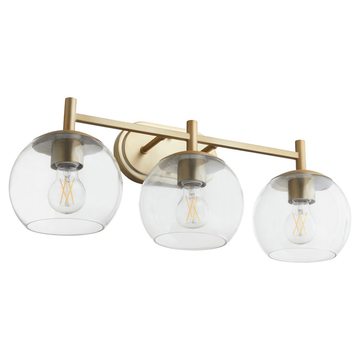 Myhouse Lighting Quorum - 578-3-80 - Three Light Vanity - Lyon - Aged Brass