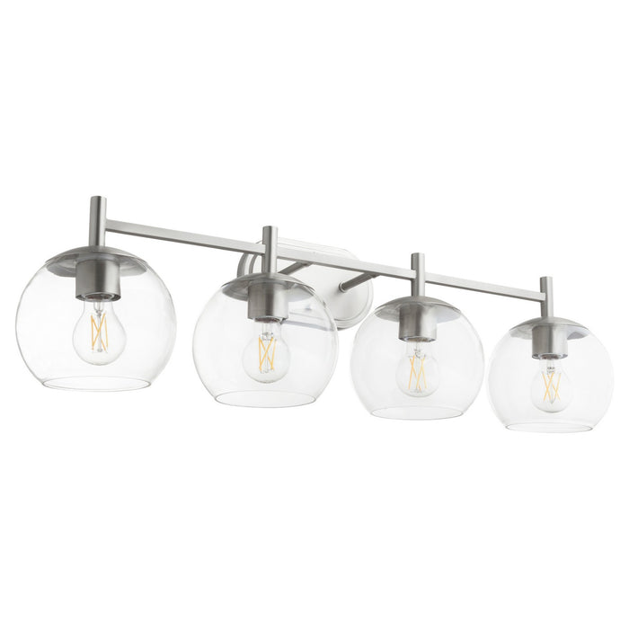 Myhouse Lighting Quorum - 578-4-65 - Four Light Vanity - Lyon - Satin Nickel