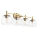 Myhouse Lighting Quorum - 578-4-80 - Four Light Vanity - Lyon - Aged Brass