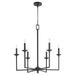 Myhouse Lighting Quorum - 6005-6-59 - Six Light Chandelier - Eldorado - Matte Black