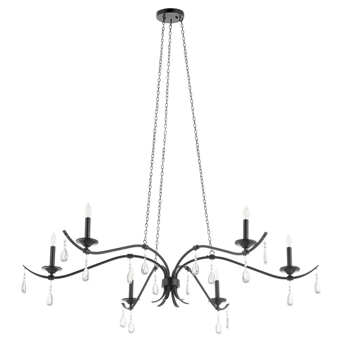 Myhouse Lighting Quorum - 602-6-59 - Six Light Chandelier - Lorelei - Matte Black