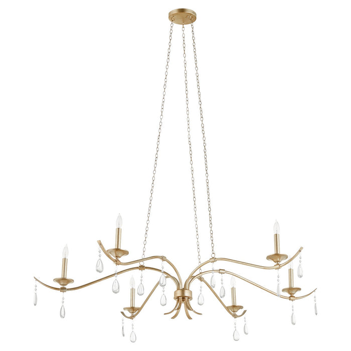 Myhouse Lighting Quorum - 602-6-60 - Six Light Chandelier - Lorelei - Antique Silver