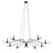 Myhouse Lighting Quorum - 602-8-59 - Eight Light Chandelier - Lorelei - Matte Black