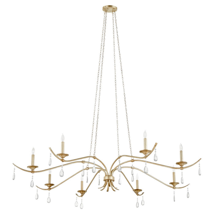 Myhouse Lighting Quorum - 602-8-60 - Eight Light Chandelier - Lorelei - Aged Silver Leaf